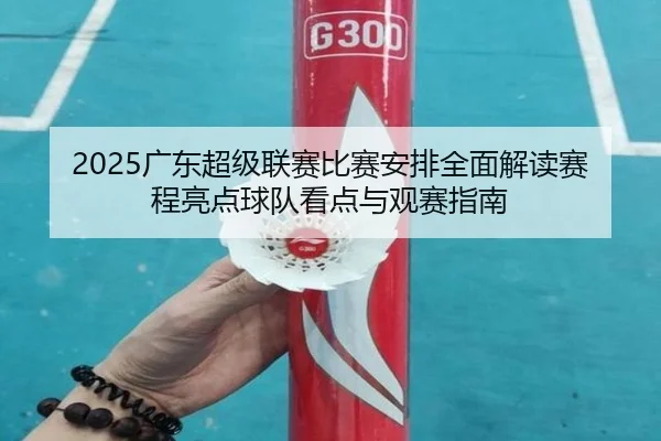 2025广东超级联赛比赛安排全面解读赛程亮点球队看点与观赛指南